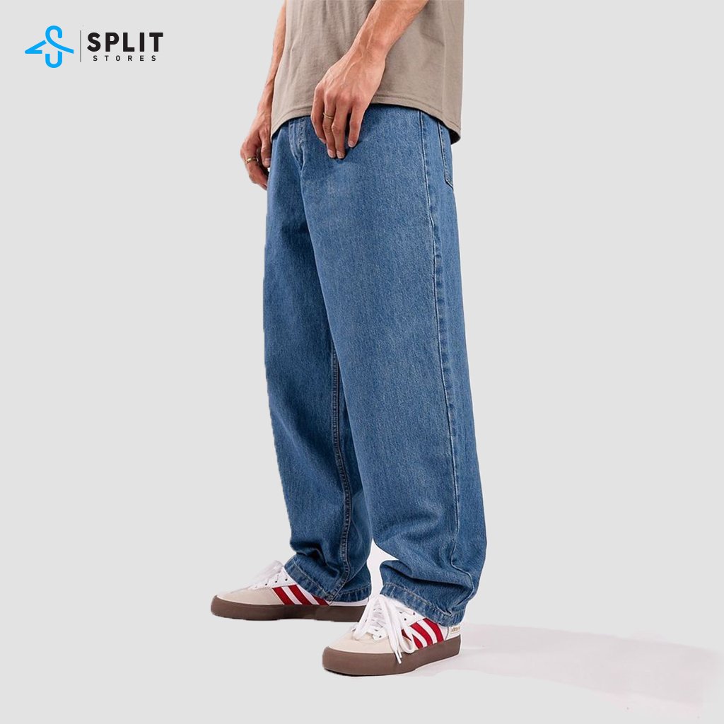Wide-leg Baggy Denim Pants – Blue